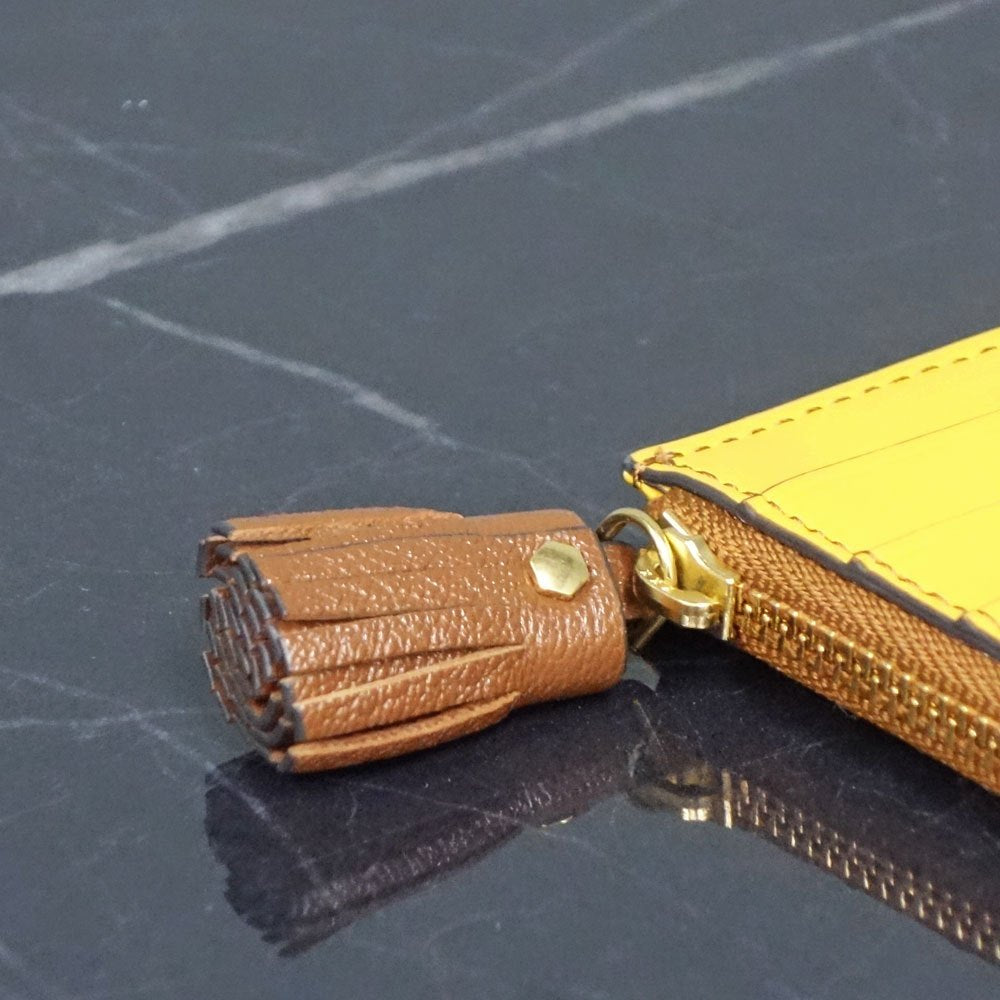 アニヤハインドマーチ ANYA HINDMARCH Peeping Eyes ジップ カードケース パスケース ゴートレザー ◎