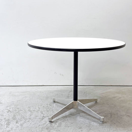 ハーマンミラー Herman Miller コントラクトテーブル ラウンドテーブル W90×H71cm ダイニングテーブル イームズ ミッドセンチュリーデザイン ●