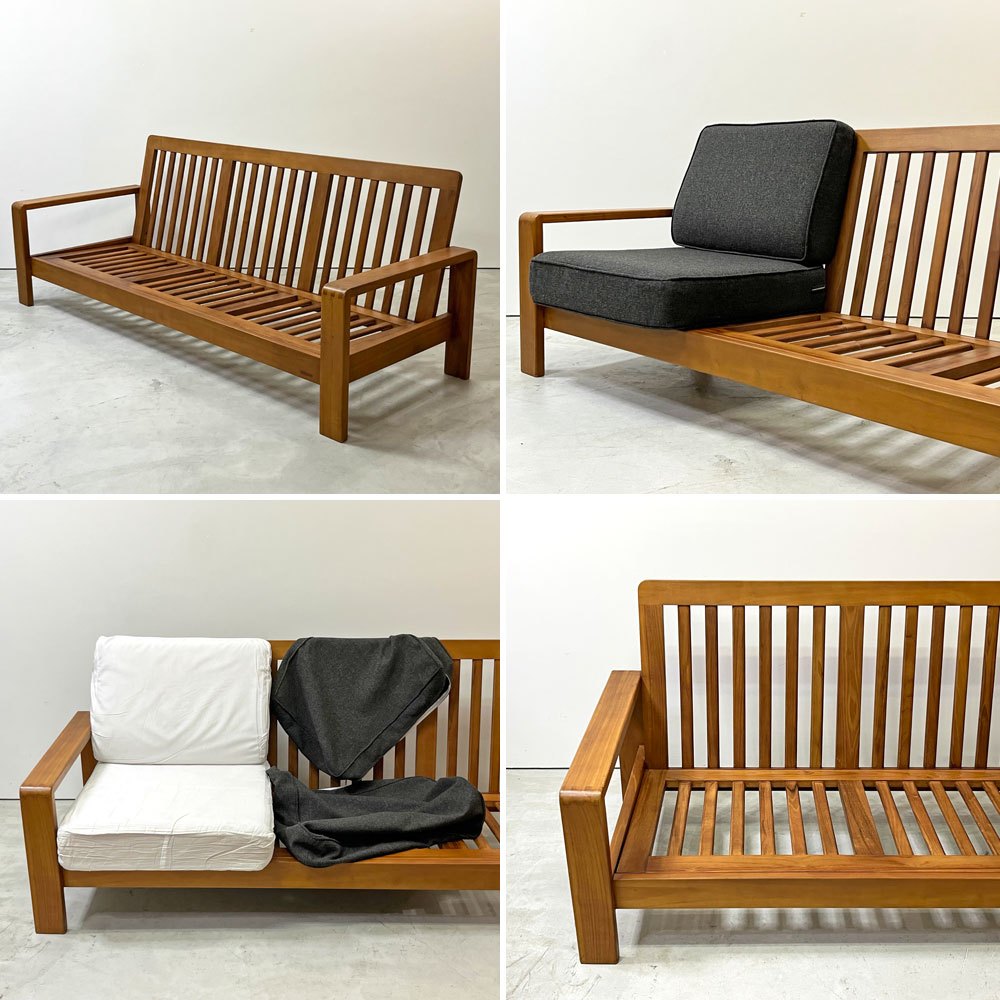 スキャンティーク SCANTEAK イコン IKON 3Pソファ 3シーター 3人掛け チーク無垢材 ファブリック 北欧スタイル ●