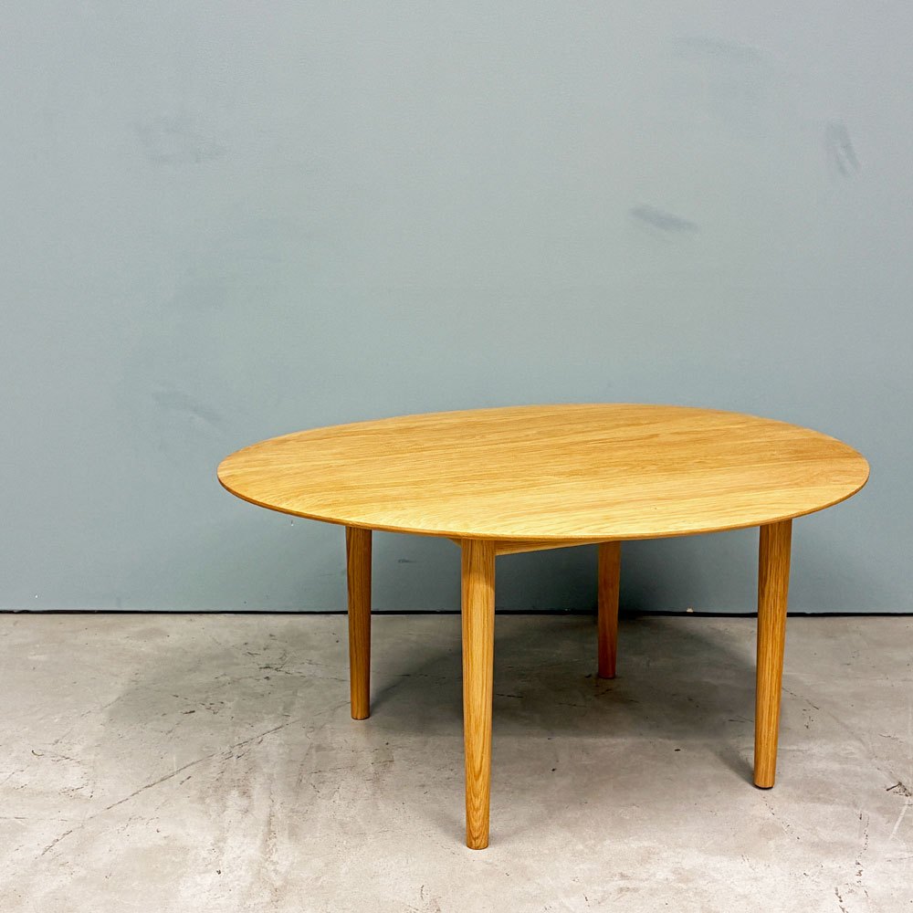 ナチュラルデザイン コーヒーテーブル オーク材 無垢材 リビングテーブル W67cm D80cm 北欧スタイル ◎