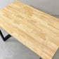 かなでもの KANADEMONO ザ・テーブル THE TABLE デスク ラバーウッド材 Square スチール ブラック W120cm ナチュラル インダストリアル ●