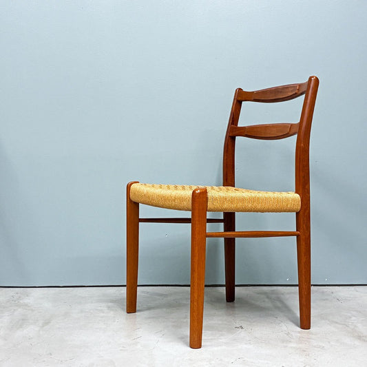 デンマークビンテージ Danish Vintage チーク材ｘペーパーコード ダイニングチェア 北欧家具 ◎