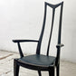 クラフトファニチャー Craft furniture ハイバックチェア ダイニングチェア アーム 無垢材 レザー モダンデザイン ●