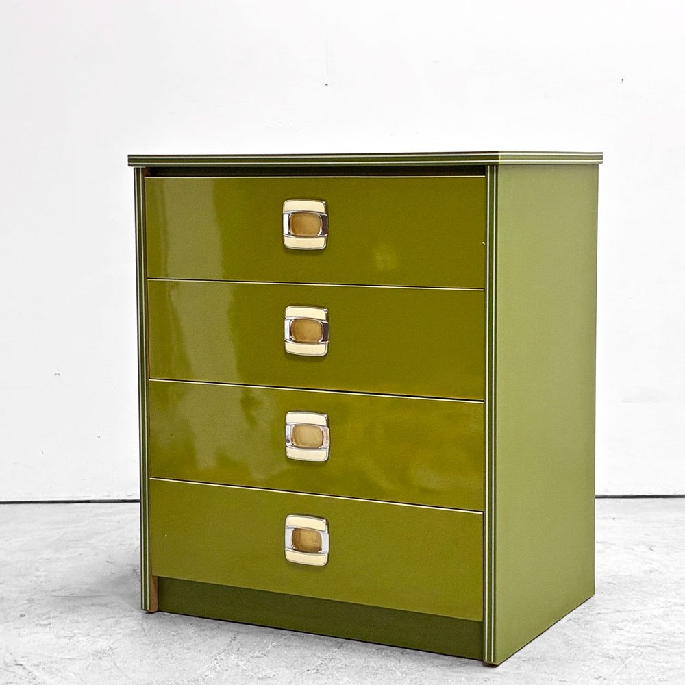 ジャパンビンテージ Japan Vintage 昭和レトロ レトロポップ 4段チェスト w59 d41 h70 cm B●