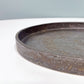 安福由美子 錆釉 丸皿 27cm 現代作家 陶器 大皿 プレート 盛り皿 和モダン ◎