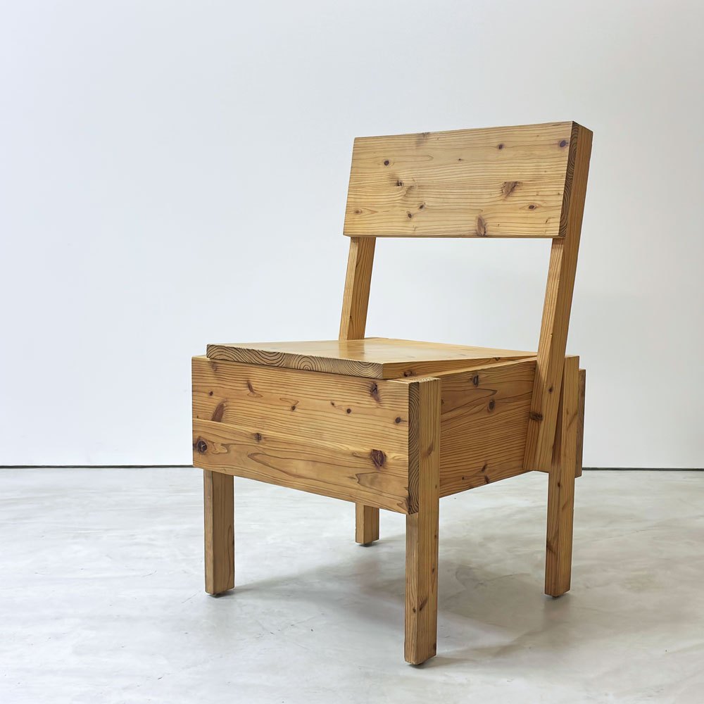 エンツォマーリ Enzo Mari デザイン セディア チェア SEDIA 1 CHAIR ダイニングチェア 国産杉材使用 工房製作品 ●