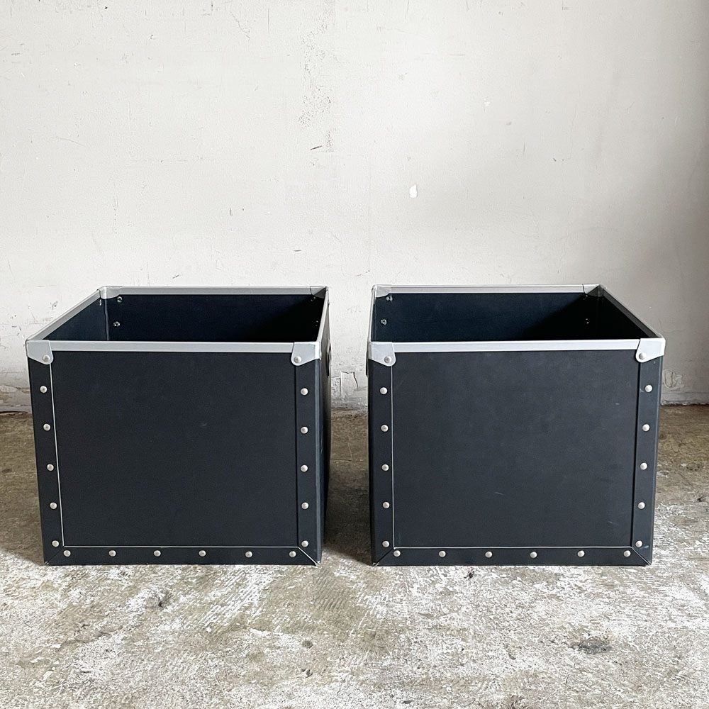ユーエスエムハラー USMハラー USM Haller モジュラーファニチャー ブラック系 純正 パスコボックス W34×W34 2個セット A ■