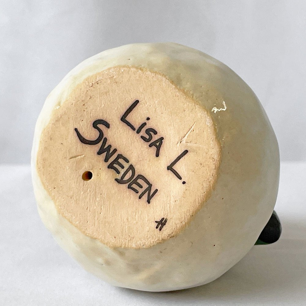 グスタフスベリ GUSTAVSBERG リサラーソン Lisa Larson トムテウィズスノーボール Tomte with Snoeball サンタオブジェ スウェーデン 北欧雑貨 ◇