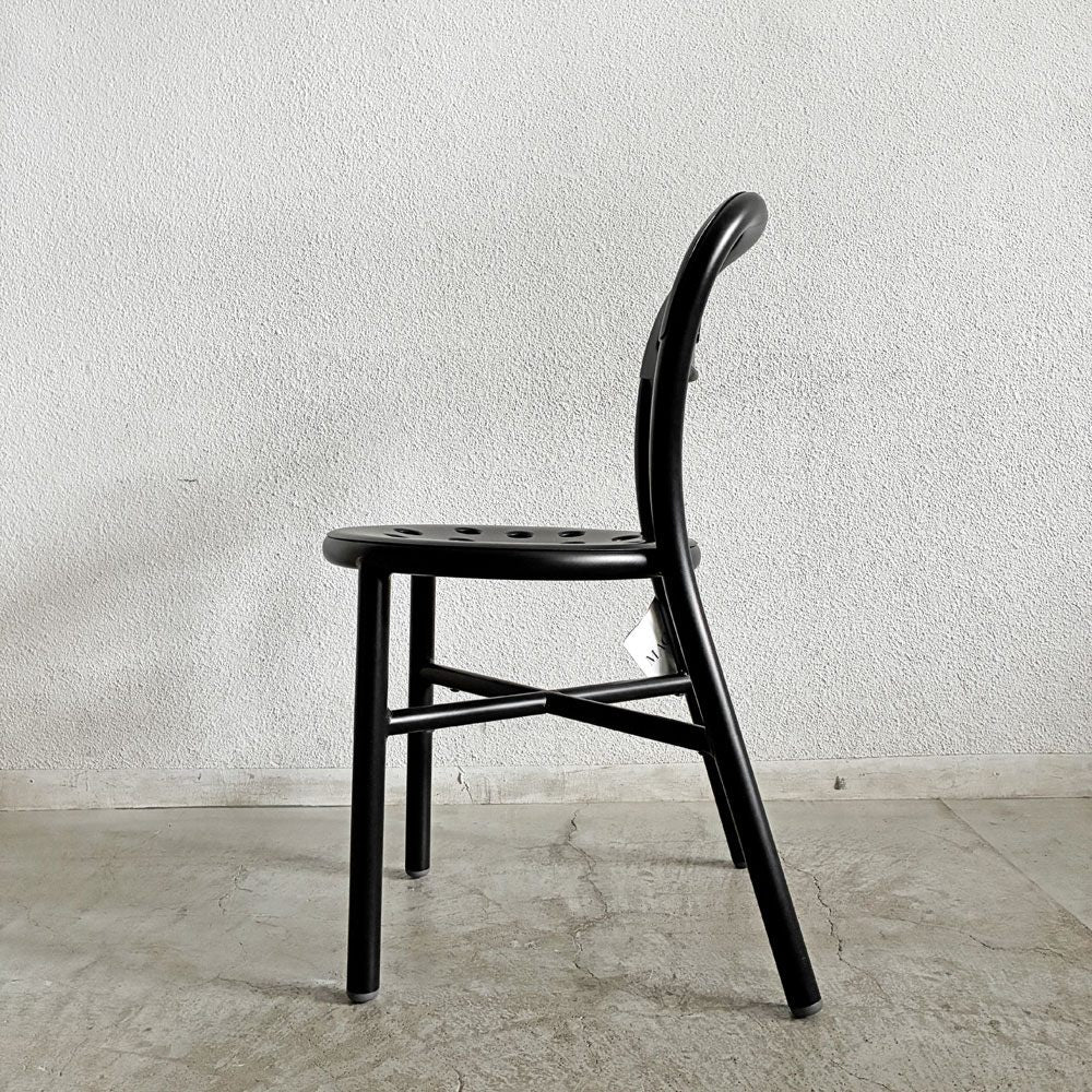 マジス MAGIS パイプチェア Pipe Chair ダイニングチェア パンチングシート アームなし ブラック 屋外使用可 ジャスパー・モリソン 未使用品 定価￥90,200- 〓