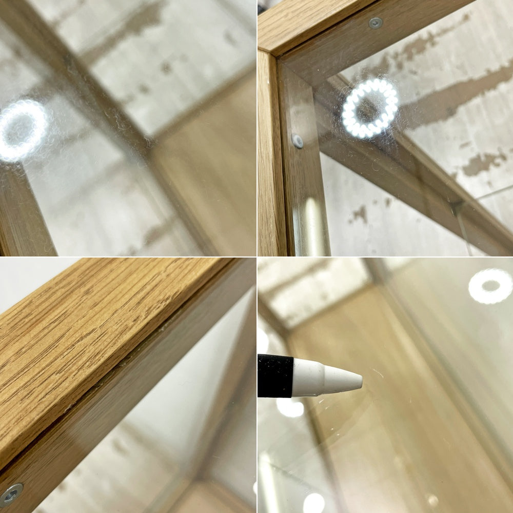 イケア IKEA ストックホルム2025 STOCKHOLM 2025 ガラスショーケース キャビネット 飾り棚 オーク材 北欧デザイン ●