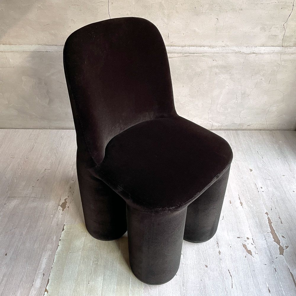 ミネルバ MINERVA ゾウ チェア Zo chair ブラック ベロア調 ぬいぐるみの椅子 黒川雅之 Kurokawa Masayuki ♪