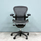ハーマンミラー Herman Miller アーロンチェア Bサイズ フル装備 ランバーサポート グラファイトベース ビル・スタンフ＆ドン・チャドウィック 現状品 ◎