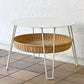 イデー IDEE ワラビー ローテーブル WALLABY LOW TABLE ラウンド スチール ラタン ナチュラルモダン ◇