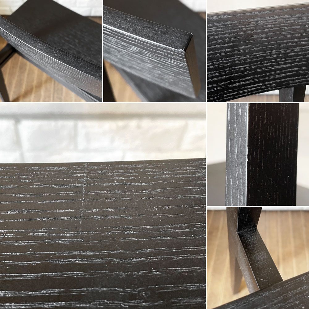 ワオ WOW ハーフチェア half chair オーパスワン Op.1 ホワイトアッシュ材 ブラック 引出し付 チョン・ウジン 旭川家具 定価￥62,700- ◎
