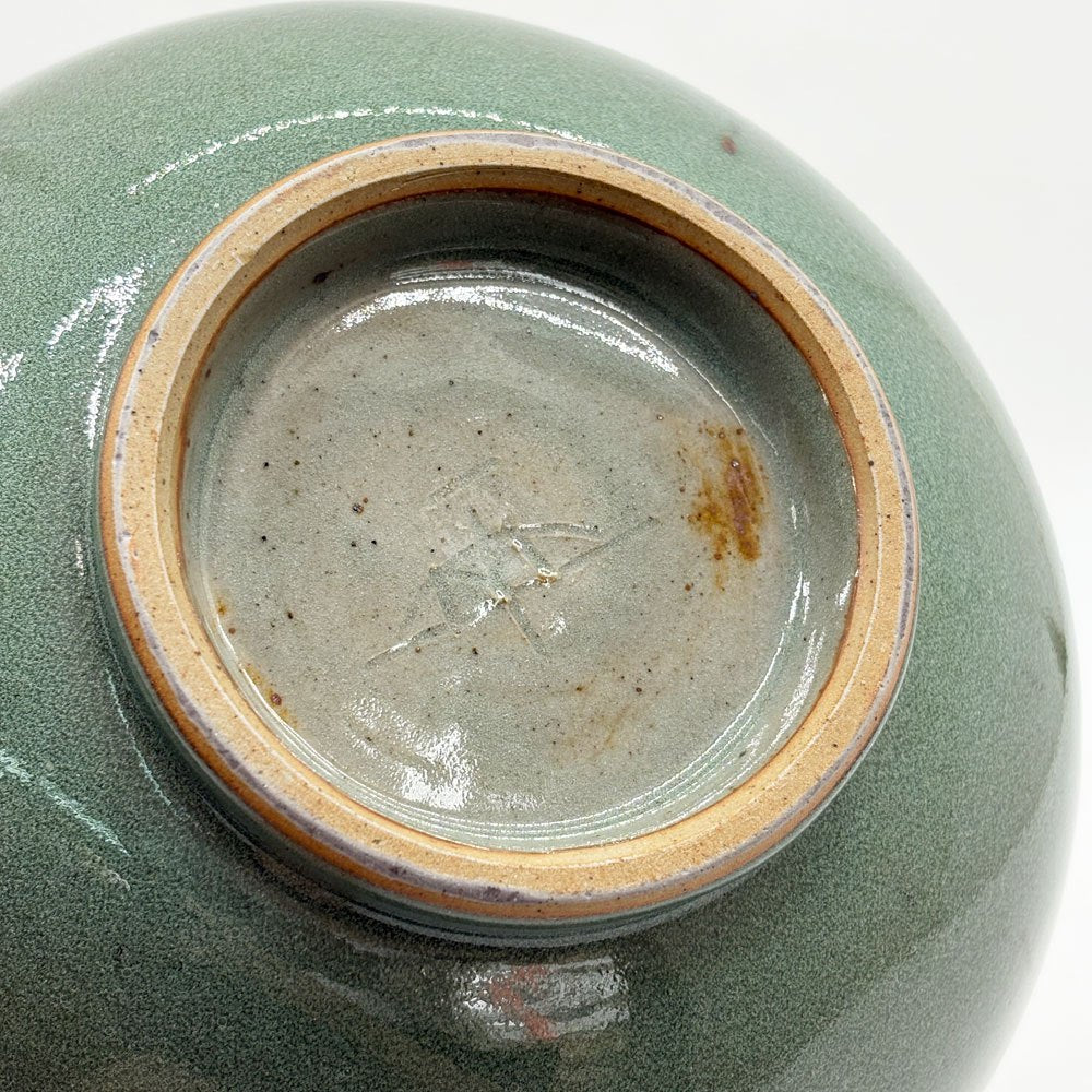 マルガレーテンヘーエ Keramische Werkstatt Margaretenhohe 幅広ボウル 丼 グリーン系 李英才 現代作家 D ●