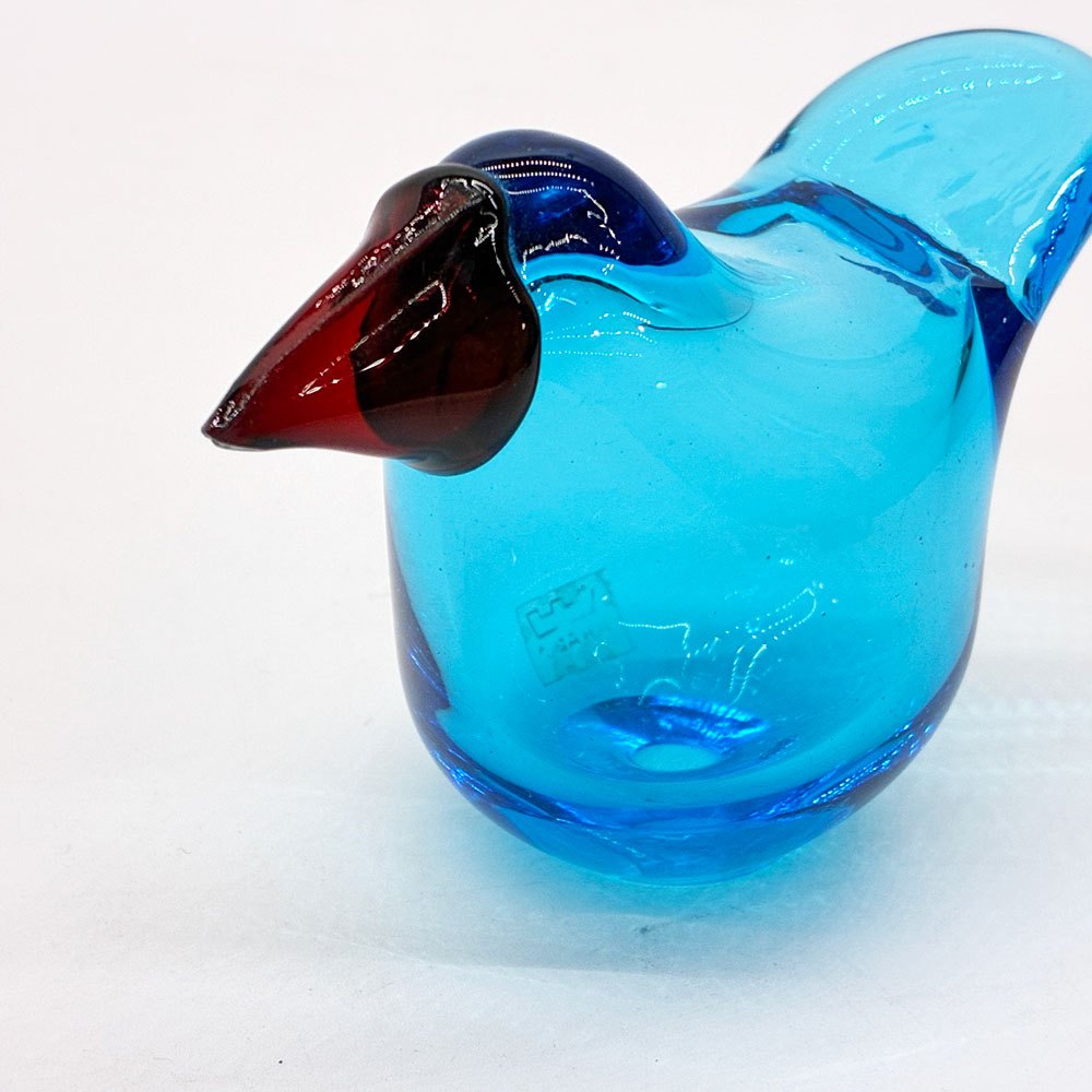 ヌータヤルヴィ Nuutajarvi バーズバイトイッカ Birds by Toikka シエッポ Sieppo ブルー オイバ トイッカ Oiva Toikka イッタラバード 北欧雑貨 ビンテージ 希少  ★