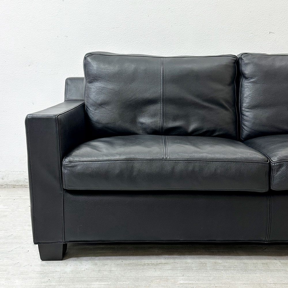 アイラーセン eilersen ヴィテッセ 2p ソファ VITESSE SOFA 本革 ブラック 2シーター モダンデザイン デンマーク 美品 ●