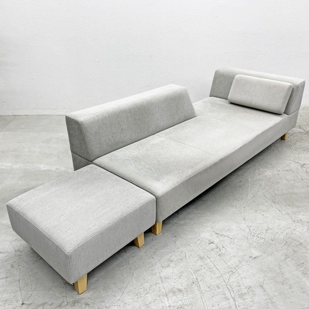 フランネルソファ FLANNEL SOFA ピヴォ PIVO ONE ARM SOFA 片アームソファ ファブリック オットマンセット ナチュラルモダン 〓