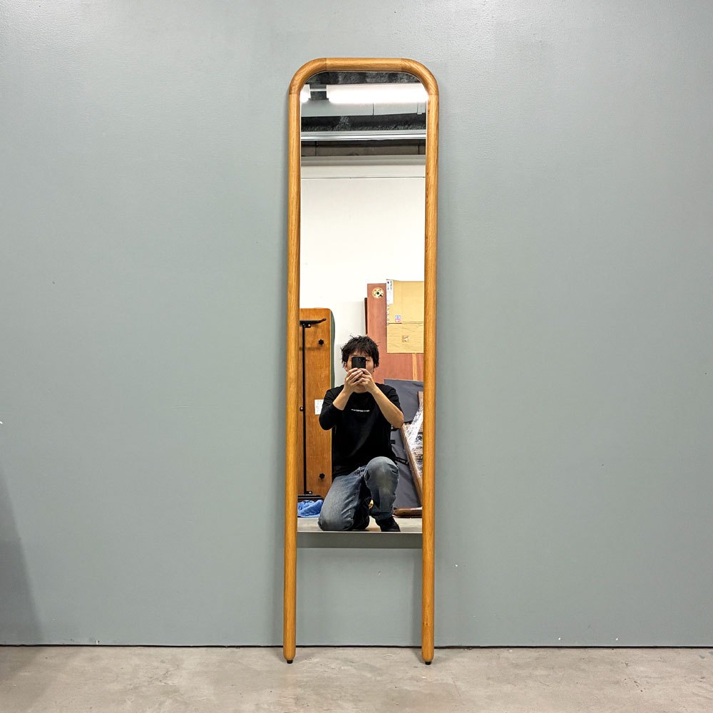 ノーウェアライクホーム NOWHERE LIKE HOME スーク SUK スタンドミラー オーク無垢材 姿見 全身鏡 H160cm 関家具 美品 ◎