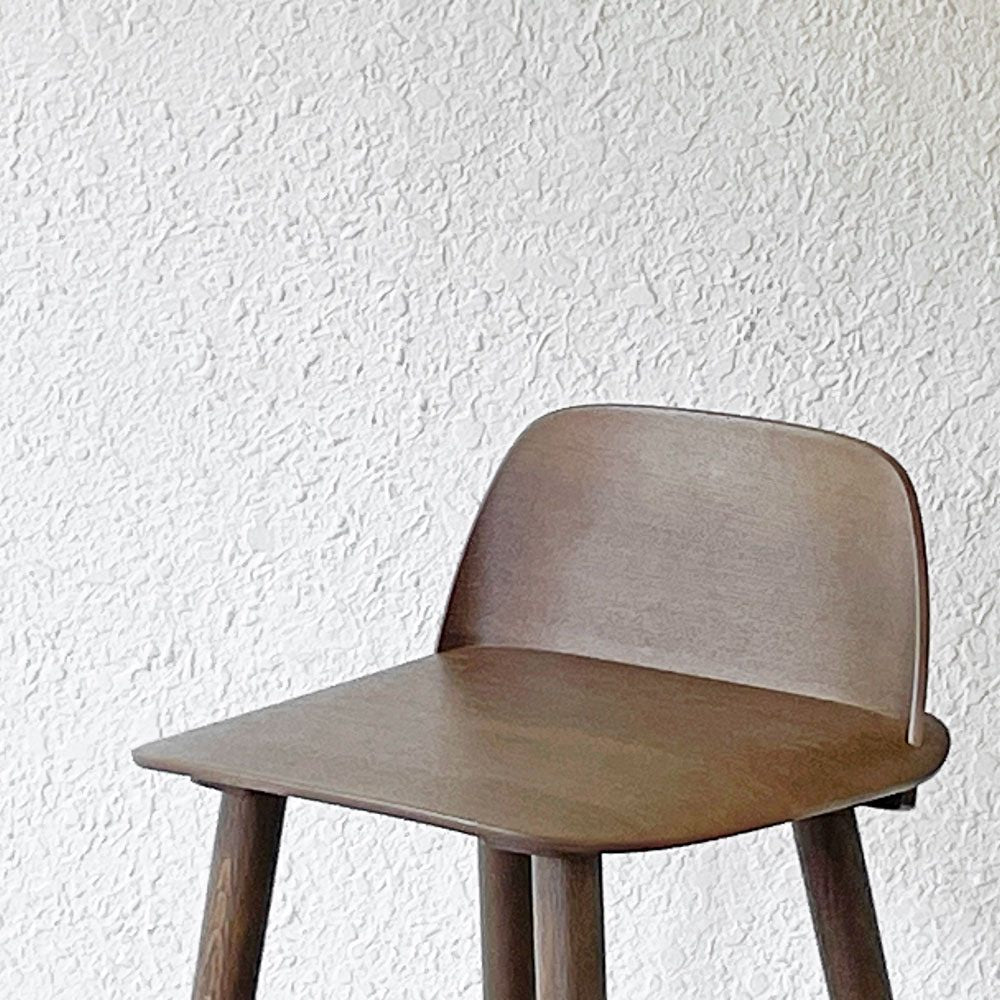 ムート Muuto ナード Nerd カウンターチェア ハイスツール David Geckeler デザイン オーク材 ステインドダークブラウン 北欧家具 ◇