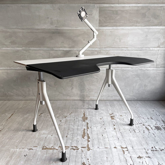ハーマンミラー Herman Miller エンベロップデスク Envelop Desk スライド天板 & 高さ調節機能 ビル・スタンフ ジェフ・ウェバー モニターアーム付き ♪