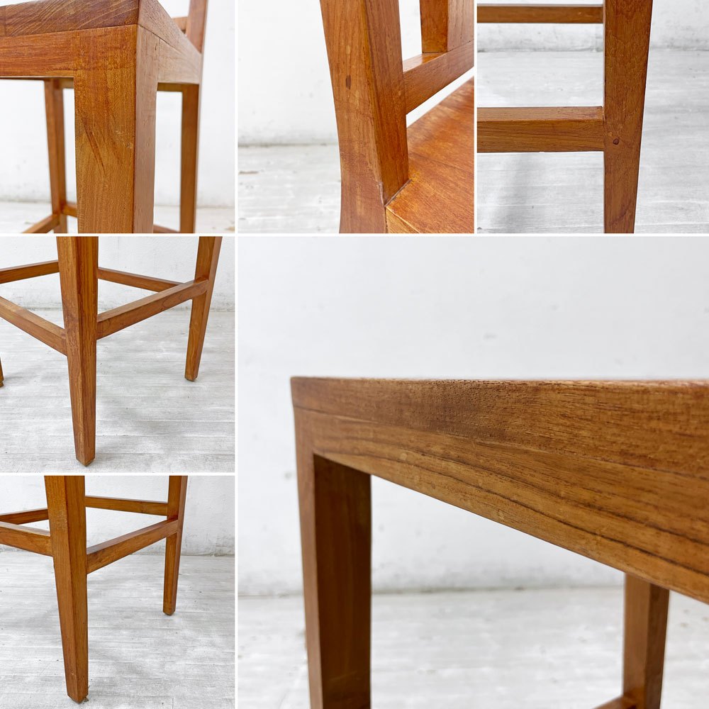 チーク 無垢材 teak wood ハイチェア カウンターチェア OLD JAVA アジアン スタイル B ●