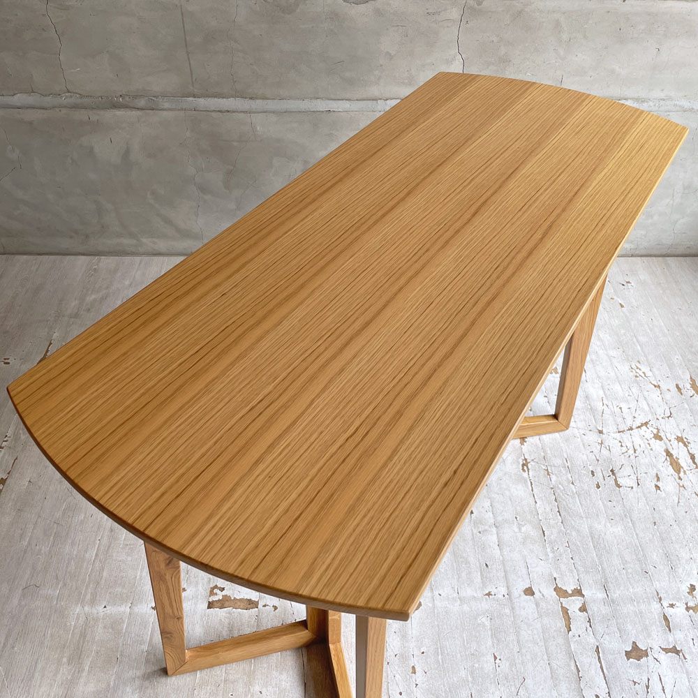 イタリア オーダーメイド コンソールテーブル デスク 飾り台 W120cm アッシュ材 ナチュラル モダンデザイン ♪