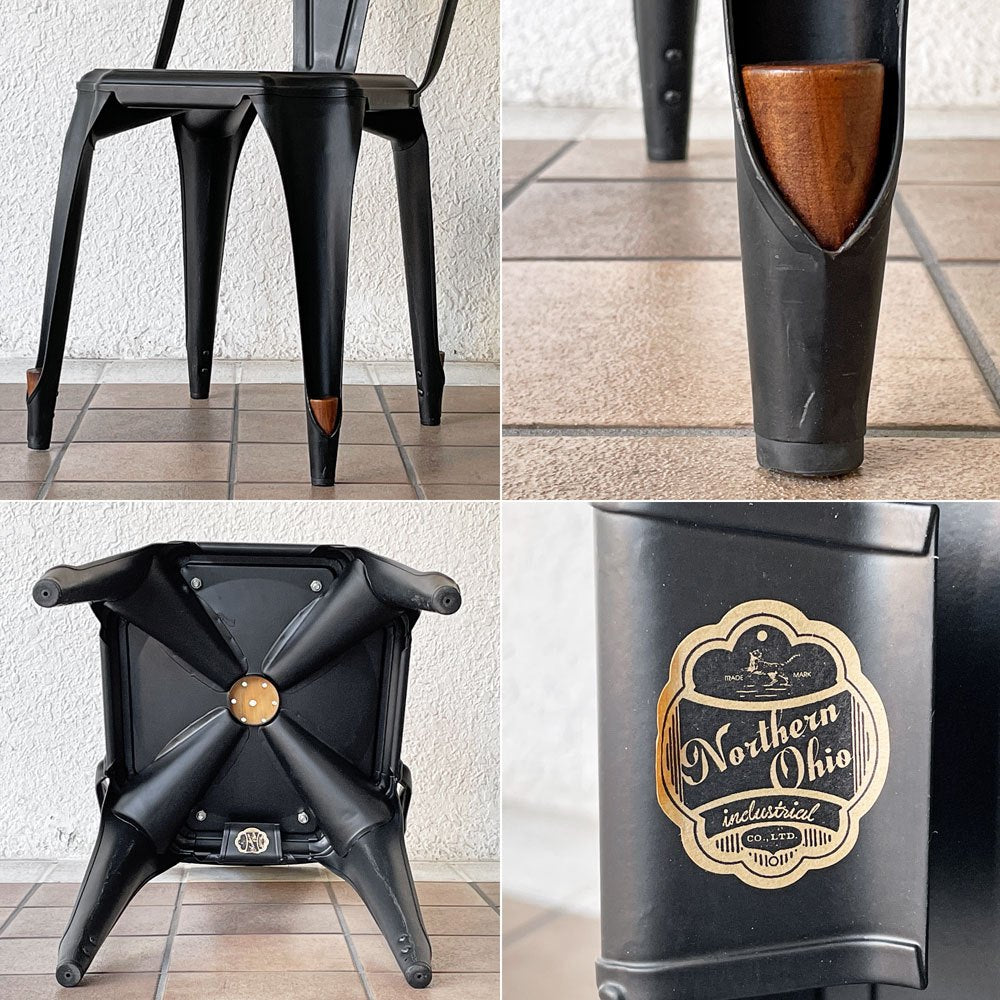 ノーザンオハイオインダストリアル Northern Ohio Industrial マルチプルズチェア Multipls Chair ダイニングチェア スタッキング ブラックスチール インダストリアルデザイン C ◇