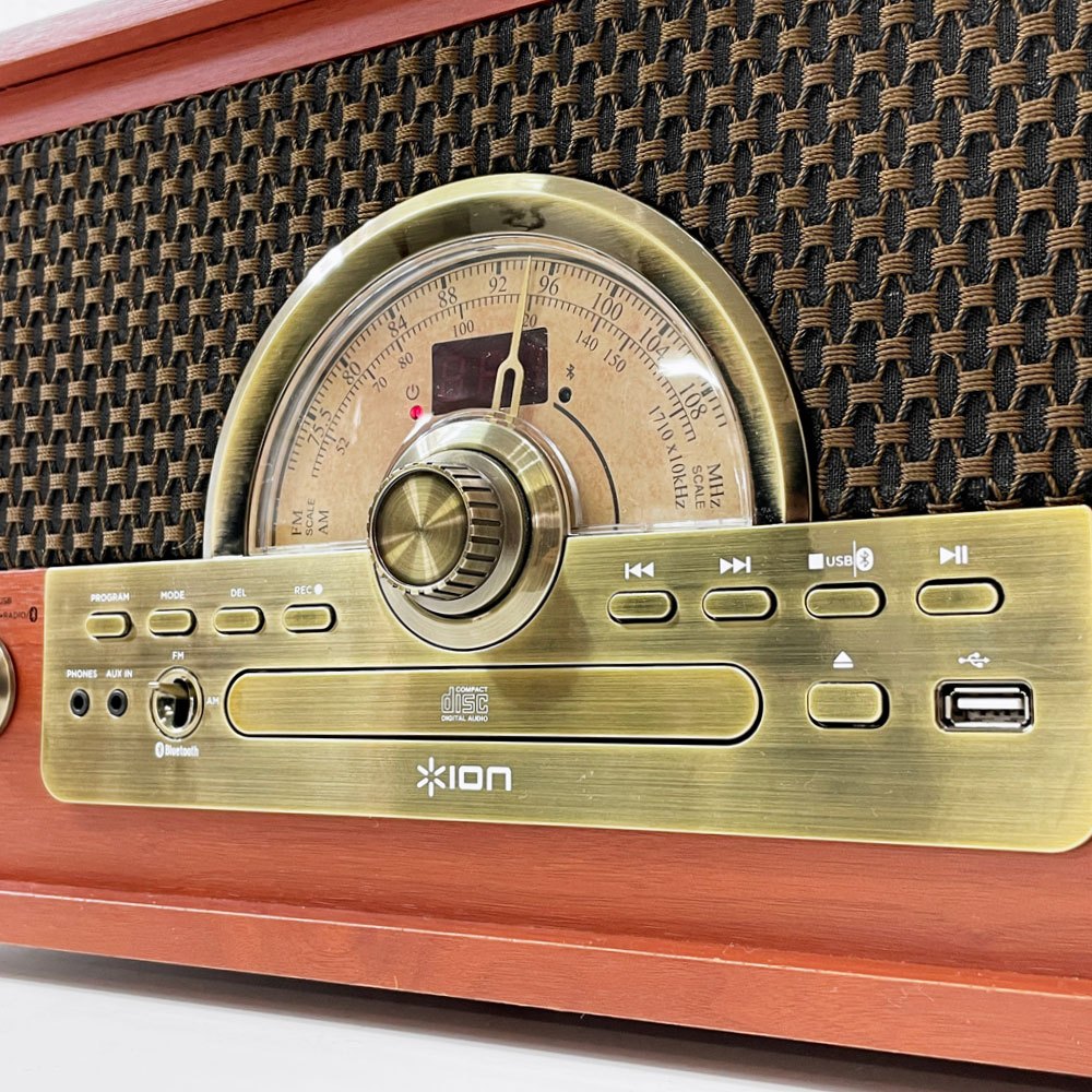 イオンオーディオ ION AUDIO オールインワンミュージックプレイヤー SUPERIOR LP レコード カセット CD ラジオ USB Bluetooth ●
