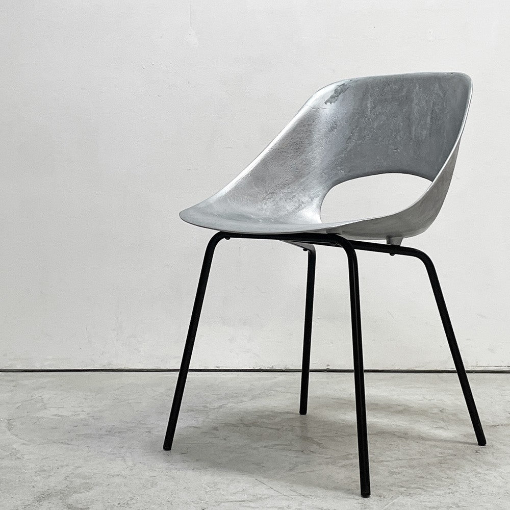 シュタイナー Steiner チューリップチェア Tulip Chair アルミキャスト製 ピエール・ガーリッシュ Pierre Guariche フランス ビンテージ 希少 ●