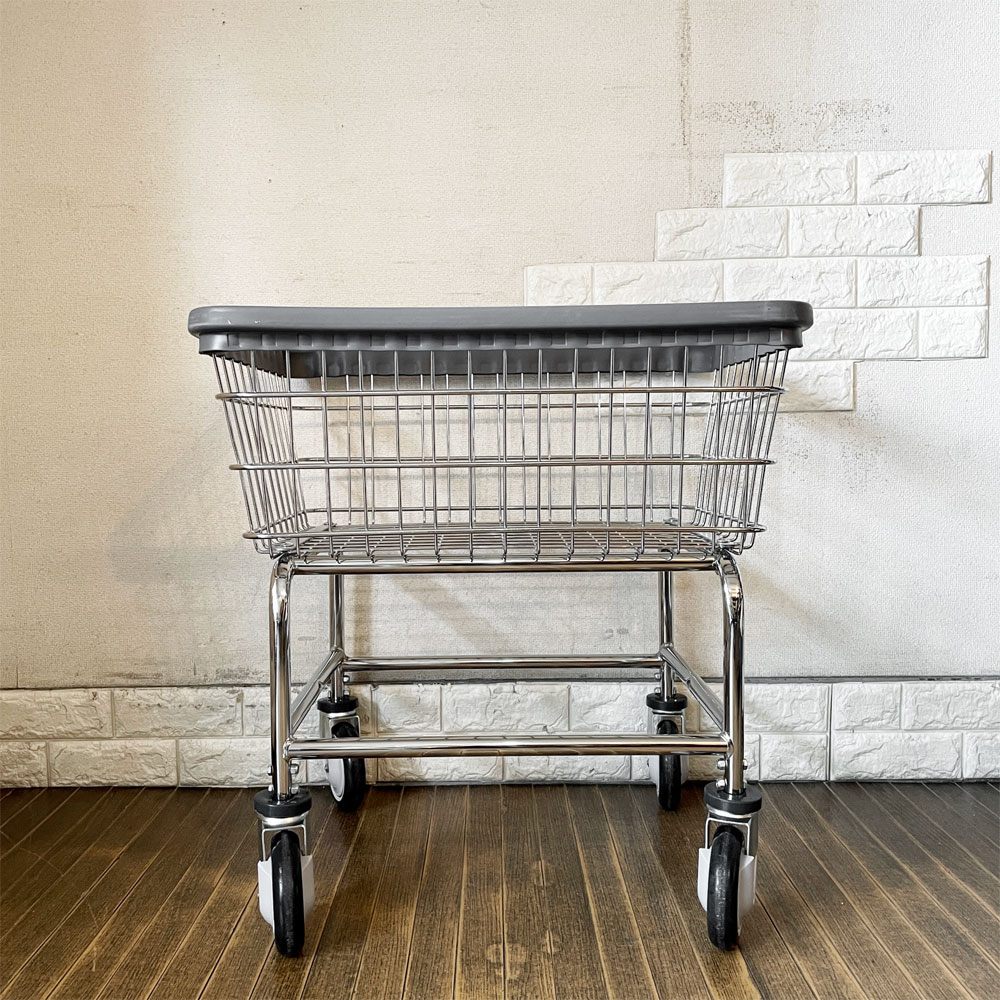 R&B ワイヤープロダクツ R&B WIRE PRODUCTS ランドリーカート LAUNDRY CART キャスター付 アメリカ パシフィックファニチャーサービス P.F.S.取扱 廃番 ◎