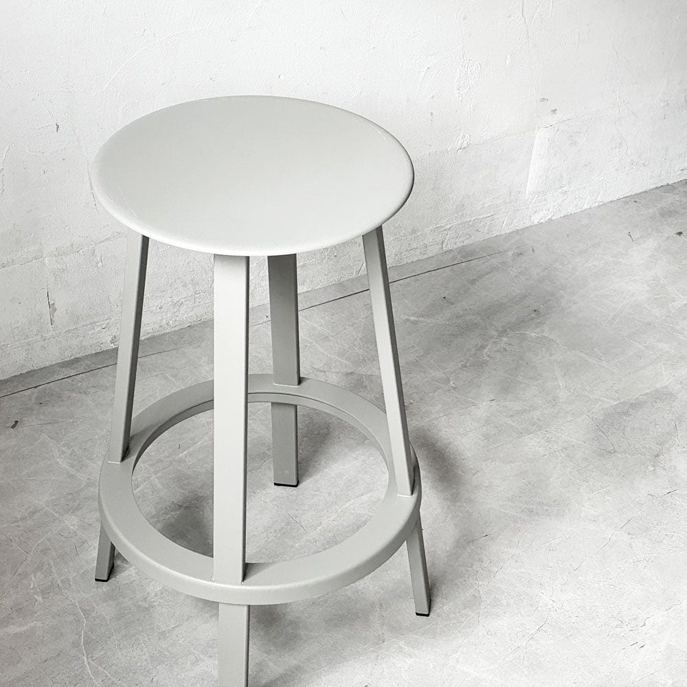 ヘイ HAY リボルバー バースツール ロー REVOLVER BAR STOOL LOW H65cm スカイグレー 回転式座面 レオン・ランズメイヤー デンマーク 定価¥51,700- B ★