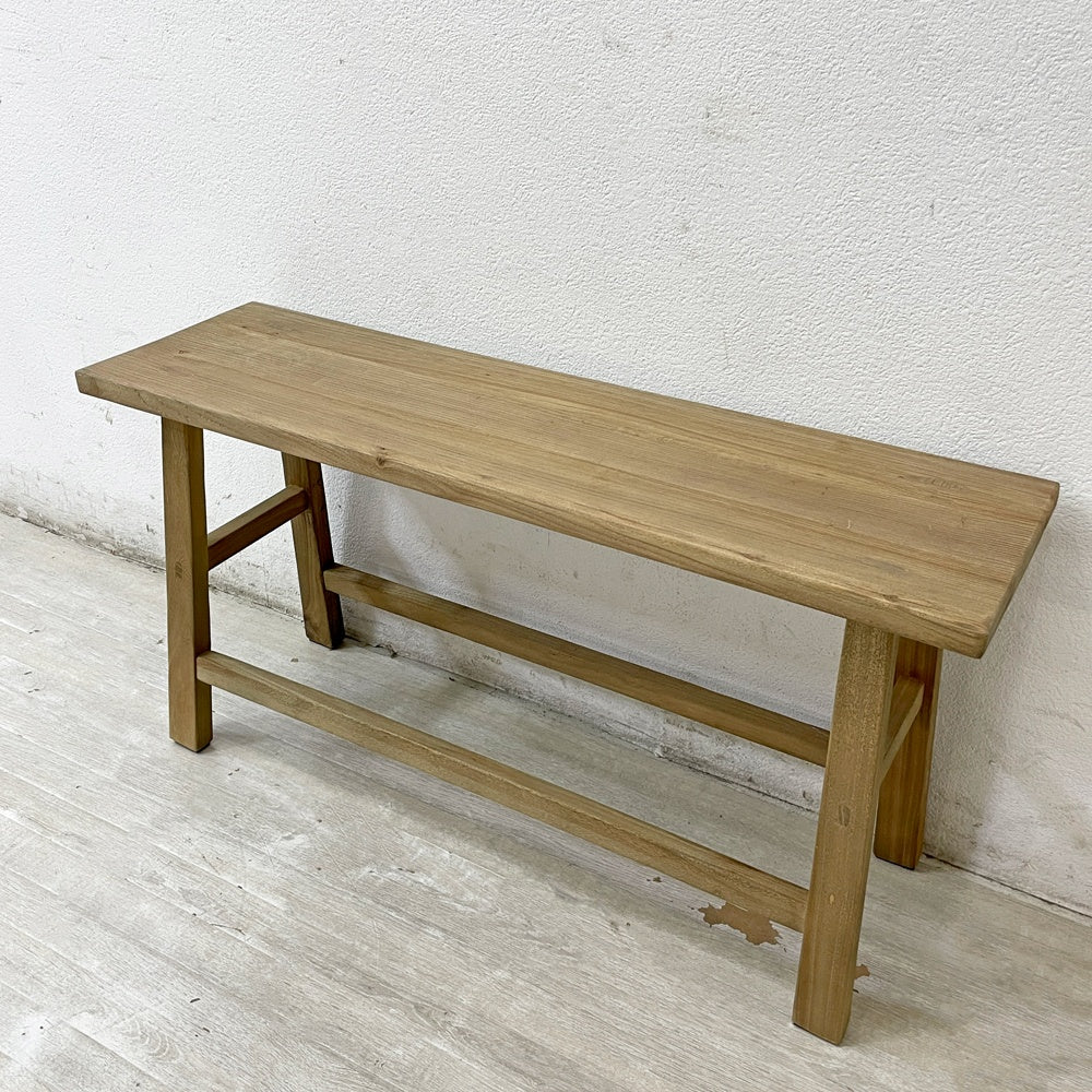 ザラホーム ZARA HOME ベンチ スツール ニレ材 木製 W91cm ナチュラル スペイン ●