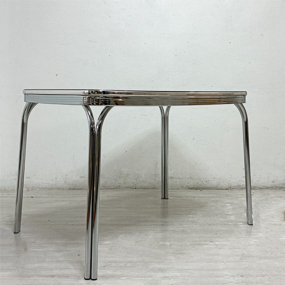 コカ・コーラ Coca Cola ダイナーテーブル Uシリーズ Coke Diner Table U Series PJ-1150D W115cm ガラストップ 50sビンテージスタイル 店舗什器 US ●