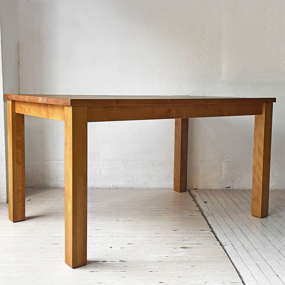 イクスス ikususu FURNITURE ダイニングテーブル アルダー材 W130cm 抽斗1杯 北欧デザイン ナチュラルモダン 定価￥205,700- ★
