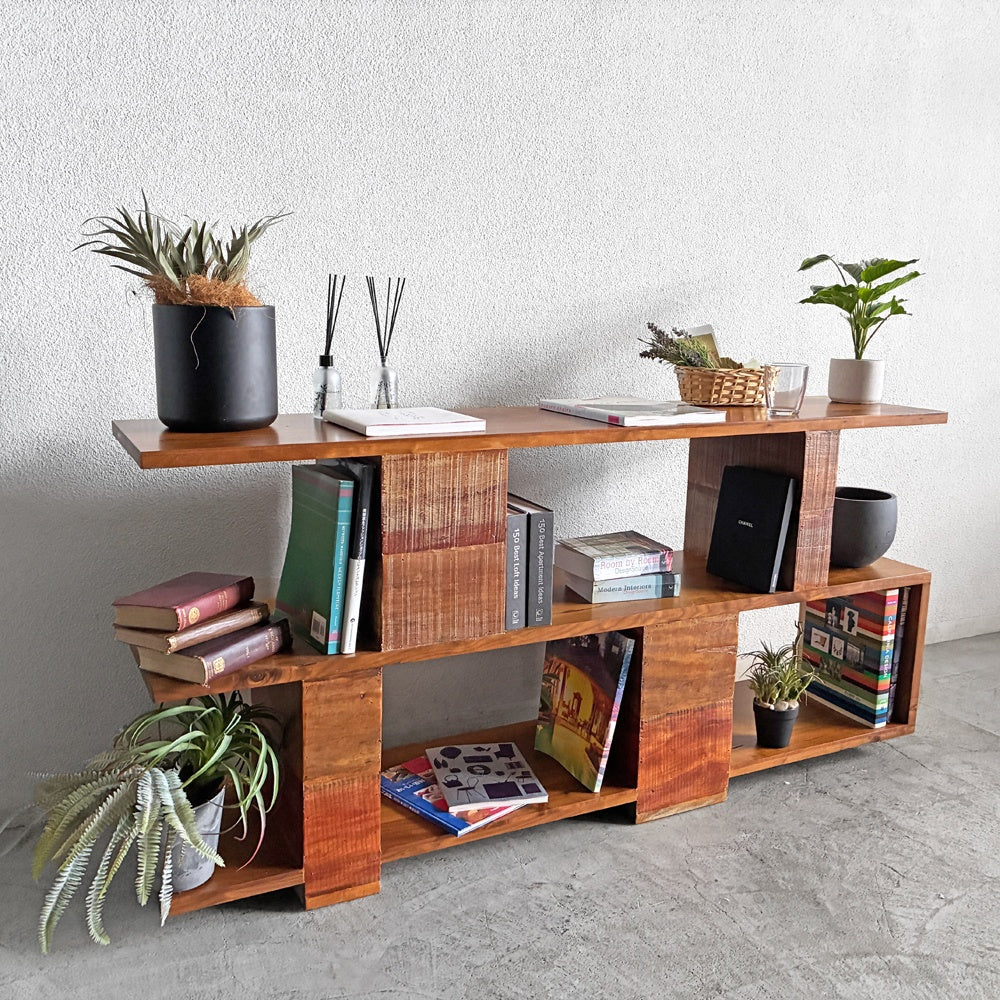 ビーナ bina ジンジャー GINGER コンソール テーブル CONSOLE TABLE 古材×ウォールナット無垢材 オープンシェルフ 間仕切り 廃番 〓