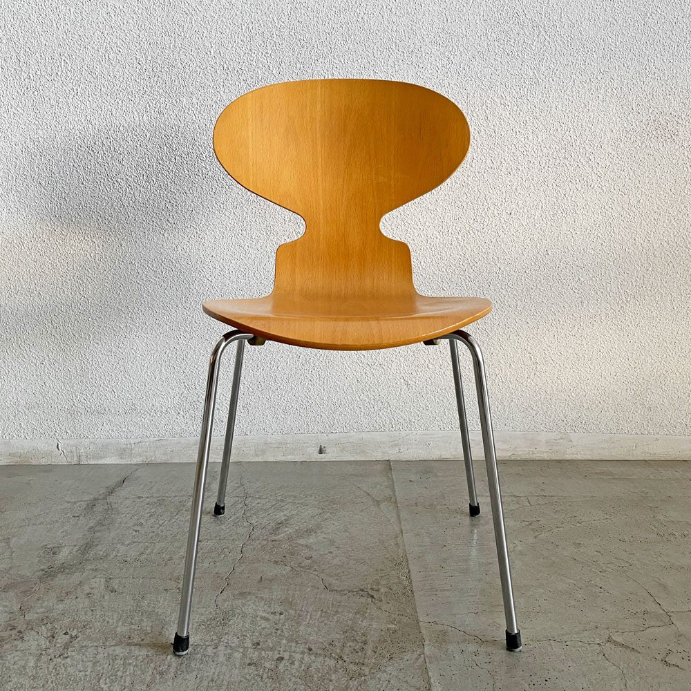 フリッツハンセン Fritz Hansen 3101 アリンコチェア アントチェア 4本脚 ナチュラルビーチ ラッカー仕上げ フェルトグライズ アルネ・ヤコブセン A 〓