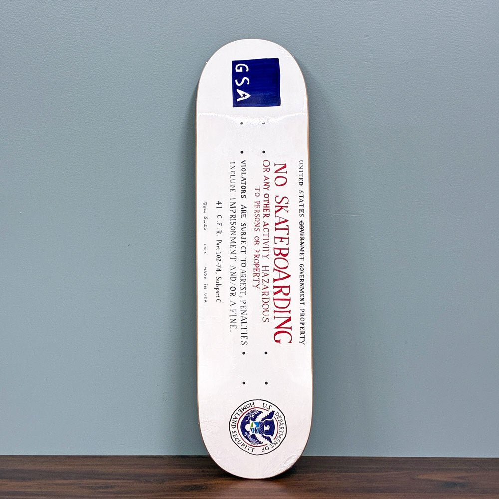 トムサックス TOM SACHS スケートボード デッキ No Skateboarding インテリア オブジェ 8.4インチ 未使用品 ◎