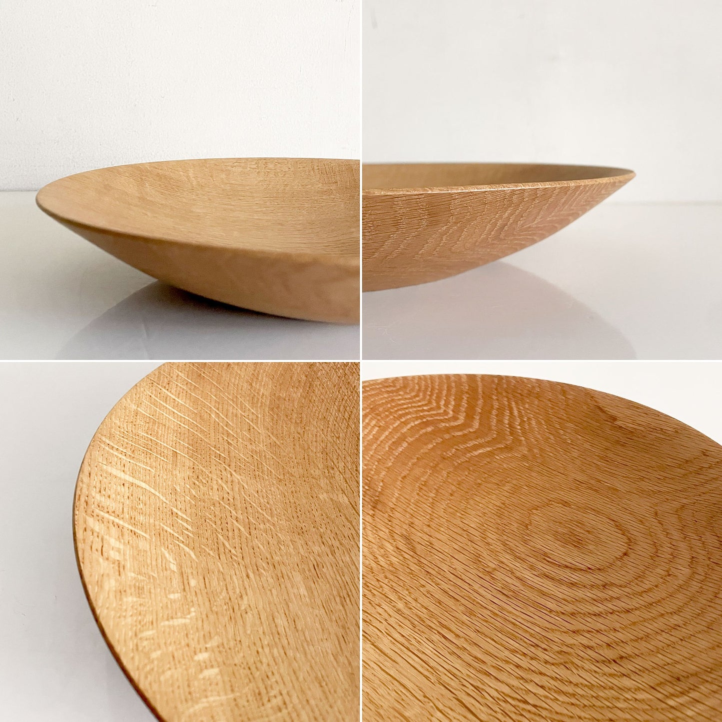 前田洋 ミズナラ 木製プレート 平皿 丸皿 Φ25cm 木工 前田洋工作室 現代作家 A ■