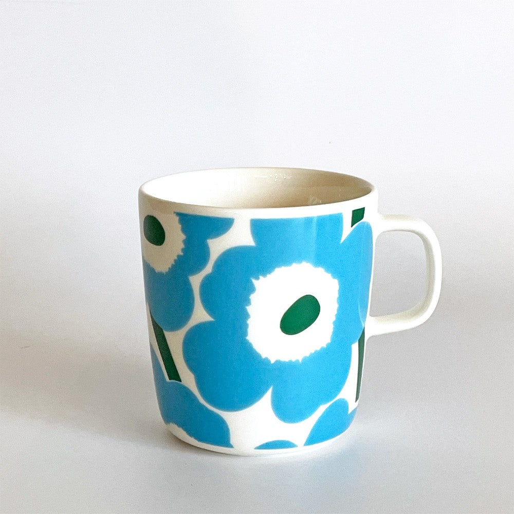 マリメッコ marimekko ウニッコ UNIKKO マグカップ 400ml ブルー ブルーボトルコーヒー コラボ 60周年記念 限定品 箱付き 北欧 ■