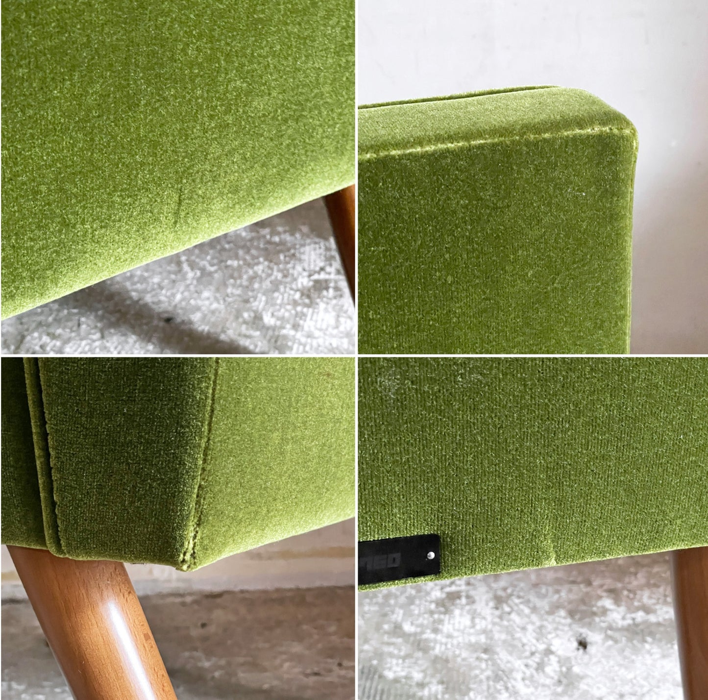 カリモク60 karimoku60 カフェチェア モケットグリーン 座面高36cm ジャパンミッドセンチュリー レトロスタイル ■