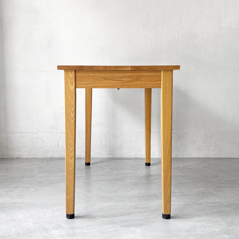 無印良品 MUJI パーソナルデスク 学習机 W110 抽斗2杯 サイドフック アジャスター付 オーク無垢材 ナチュラル ★