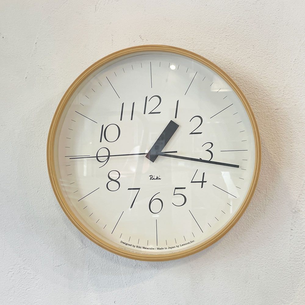 タカタレムノス Lemnos リキクロックRC Riki Clock RC 電波時計 ウォールクロック 渡辺力 Riki Watanabe 掛け時計 美品 ★