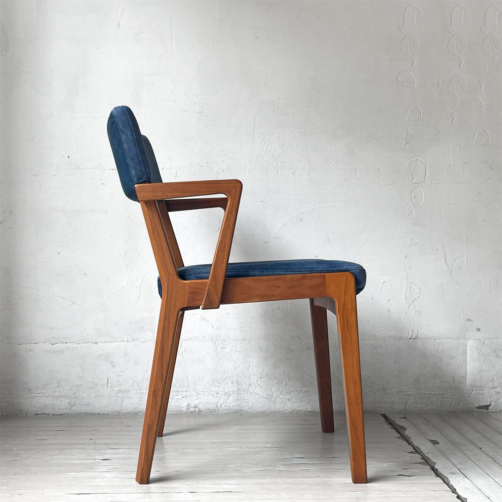 ナガノインテリア NAGANO INTERIOR DC349 アームチェア ウォールナット材 合皮張 参考価格￥49.500- B ★