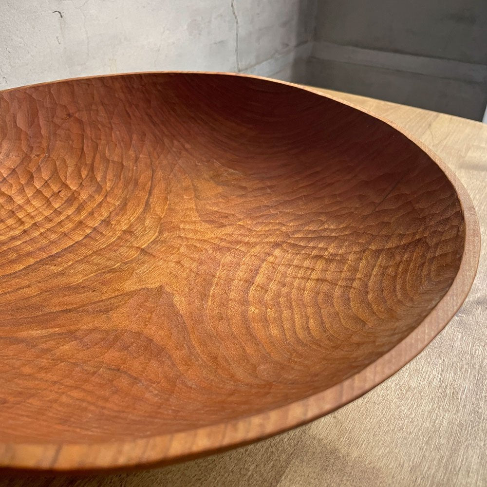 三谷龍二 Ryuji Mitani 山桜 特大ボウル 大鉢 プレート 大皿  木の器 36.5×36.5×9 cm 木工作家 現代作家 希少サイズ ♪