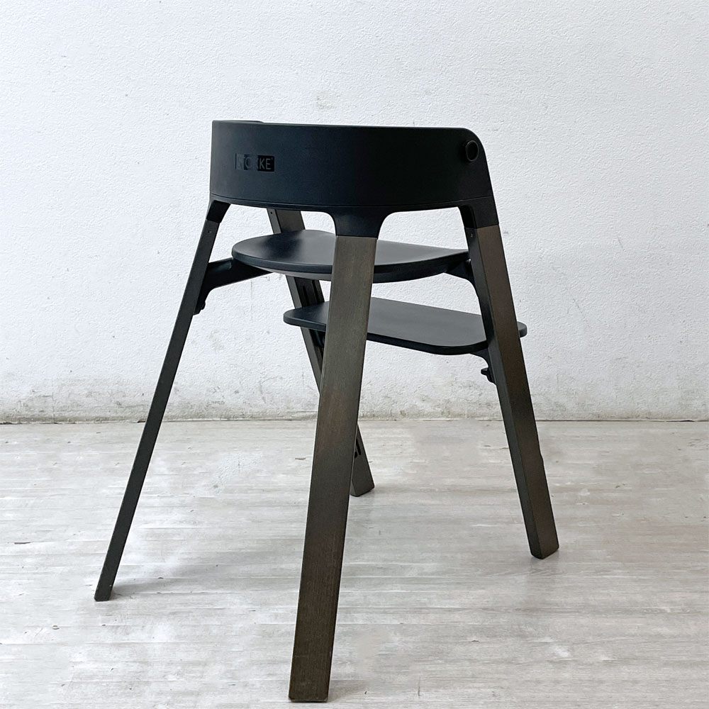 ストッケ STOKKE ステップス チェア Steps Chair ベビーチェア ブラック 北欧 ノルウェー ●