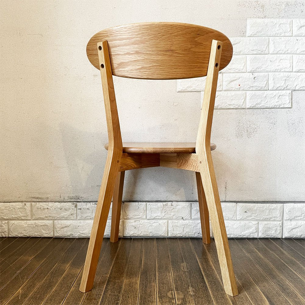 リセノ Re:CENO リバー RIVER Dining Chair ダイニングチェア オーク無垢材 ウレタン塗装 ナチュラルデザイン 定価￥19,900- B ◎