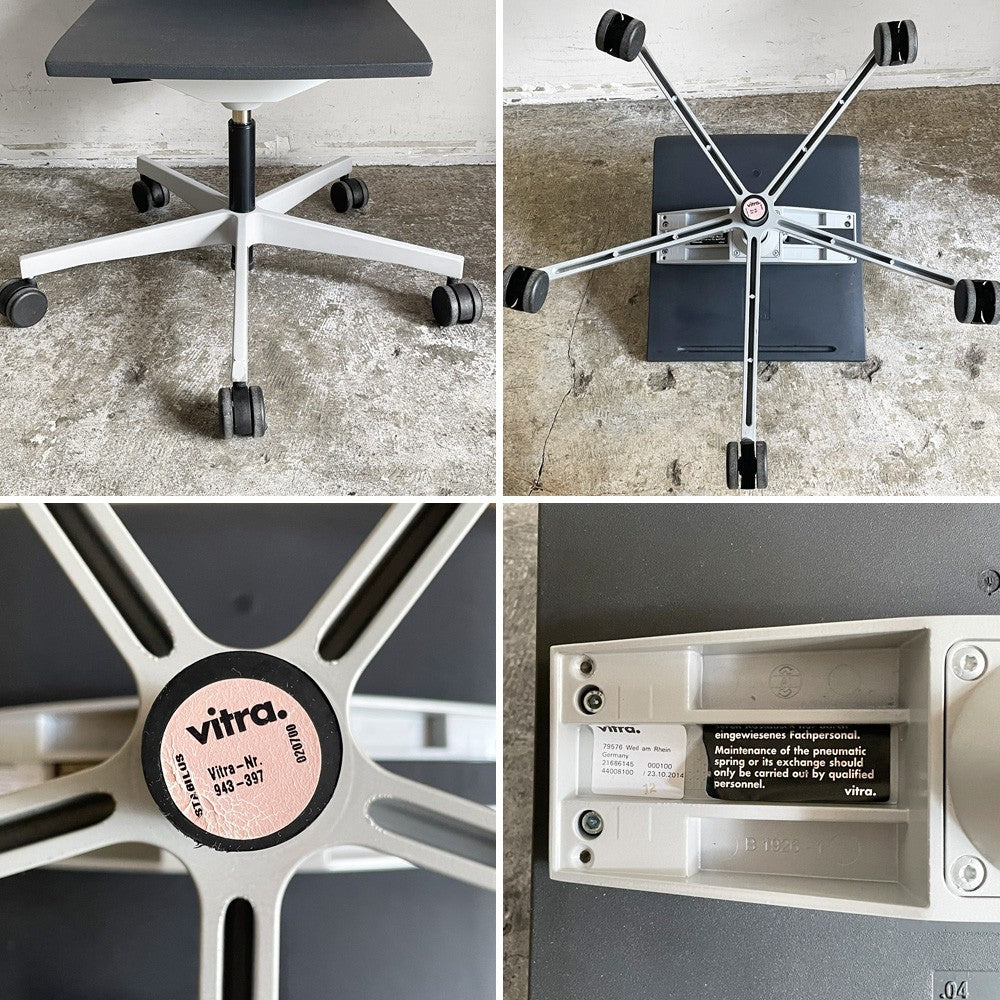 ヴィトラ vitra ゼロフォー .04 スタジオチェア オフィスチェア アームレス ブラック マールテン・ヴァン・セーヴェレン Maarten Van Severen ■