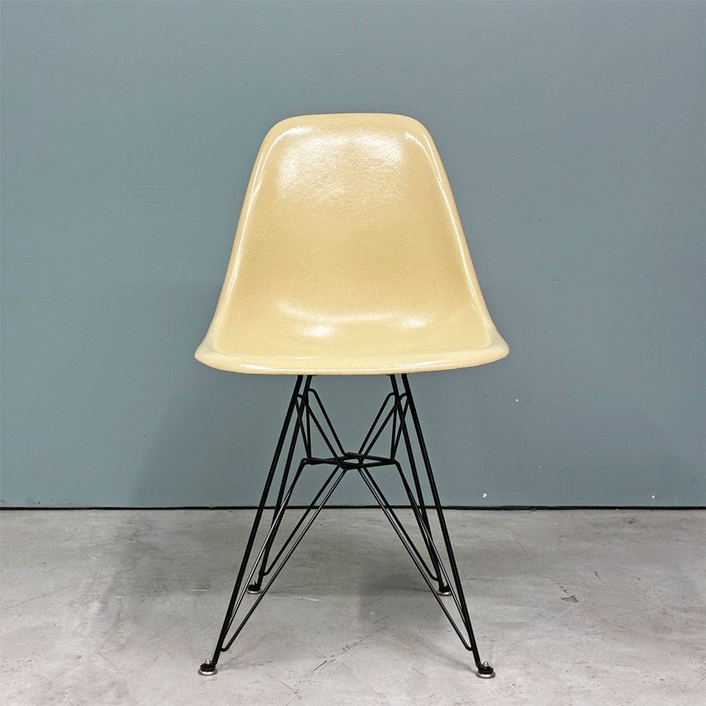 ハーマンミラー Herman Miller サイドシェルチェア セカンド 2nd ビンテージ FRP製 パーチメント エッフェルベース C&R イームズ ミッドセンチュリー ◎