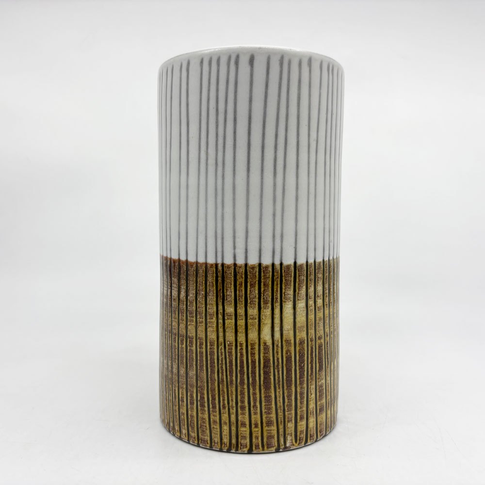 ウプサラエクビィ Upsala Ekeby ストライプドベース STRIPED VASE フラワーベース 花瓶 マリ・シムルソン Mari Simmulson H16.5cm 北欧雑貨 スウェーデン ●